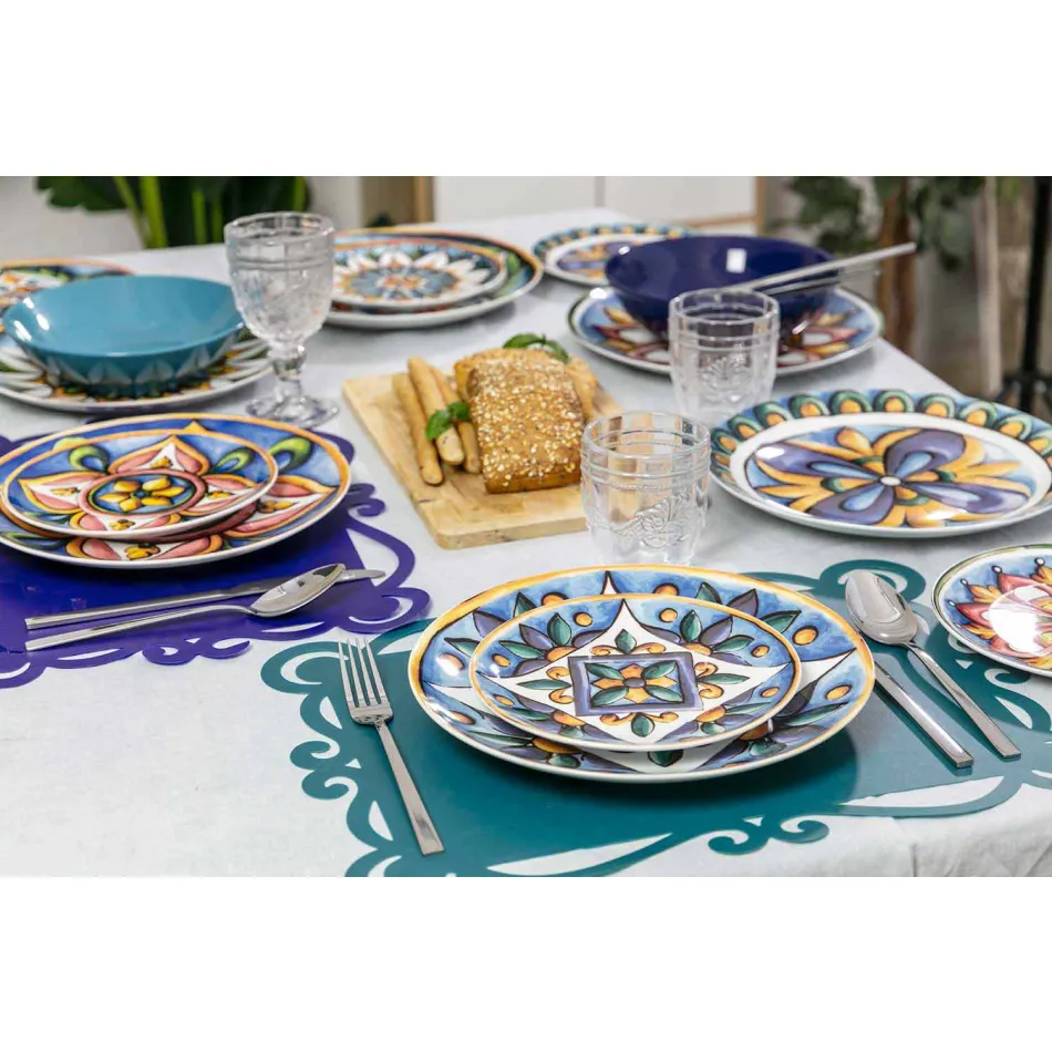 Design pentru servirea tacâmurilor din oțel satinat 24 bucăți complete - Fayette Viadurini