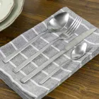 Design pentru servirea tacâmurilor din oțel satinat 24 bucăți complete - Fayette Viadurini