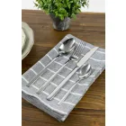 Design pentru servirea tacâmurilor din oțel satinat 24 bucăți complete - Fayette Viadurini