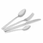 Design pentru servirea tacâmurilor din oțel satinat 24 bucăți complete - Fayettepos Viadurini