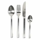 Design pentru servirea tacâmurilor din oțel satinat 24 bucăți complete - Fayettepos Viadurini