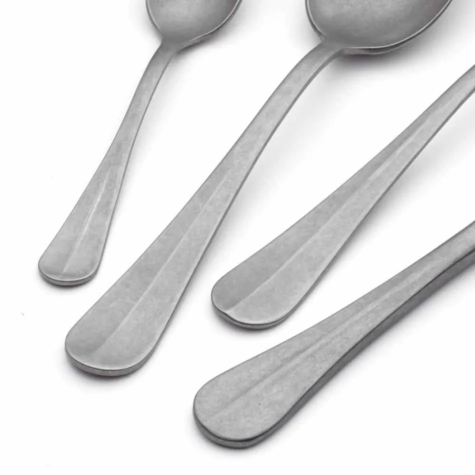 Tacâmuri din oțel cu design de lux, efect de culoare vintage, 24 de piese - Tigger Viadurini