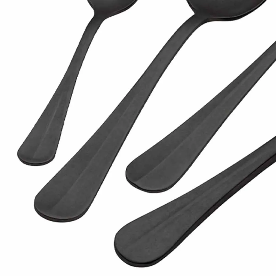 Tacâmuri din oțel cu design de lux, efect de culoare vintage, 24 de piese - Tigger Viadurini