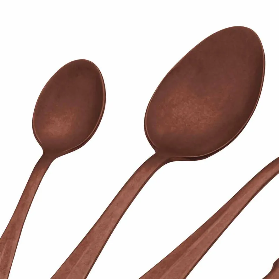 Tacâmuri din oțel cu design de lux, efect de culoare vintage, 24 de piese - Tigger Viadurini