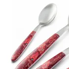 Tacâmuri Oțel și Plastic Decor Arabesc Colorat 24 Buc - Alessandra Viadurini