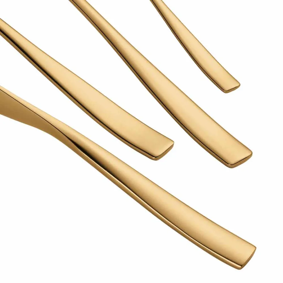 24 de tacâmuri cu design de lux din oțel sablat sau lustruit colorat - timid Viadurini