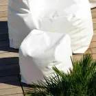 Design pouf Cloud Trona în alb din imitație de piele nautice făcute în Italia Viadurini