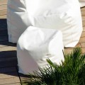 Design pouf Cloud Trona în alb din imitație de piele nautice făcute în Italia