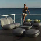 Perna de la Vondom design pouf outdoor în polietilenă. 67x67 cm Viadurini