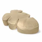 exterior pouf și faux interior hidrofugă din piele nautice Philo Viadurini