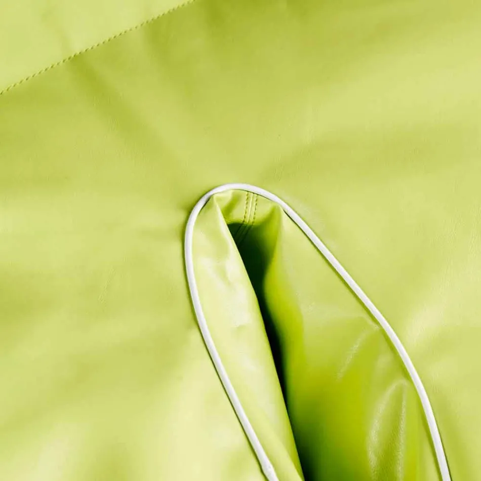 exterior pouf și faux interior hidrofugă din piele nautice Philo Viadurini