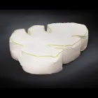 exterior pouf și faux interior hidrofugă din piele nautice Philo Viadurini