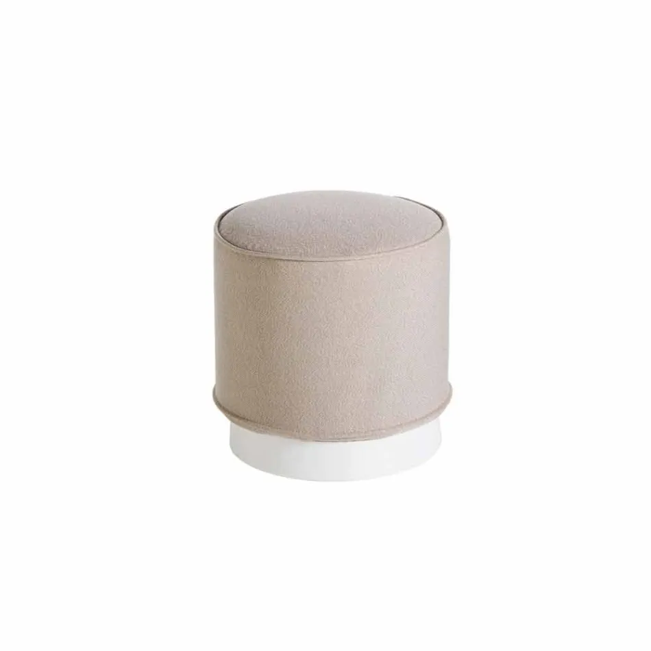 Pouf pentru exterior, din polietilenă și țesătură sau piele - Mara Slide Viadurini