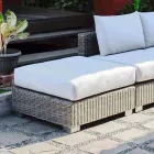 Pouf exterior modern cu gri-gri Jaco polietilenă, realizate manual Viadurini