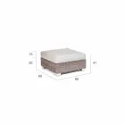 Pouf exterior modern cu gri-gri Jaco polietilenă, realizate manual Viadurini