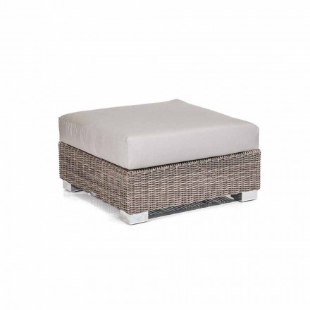 Pouf exterior modern cu gri-gri Jaco polietilenă, realizate manual Viadurini