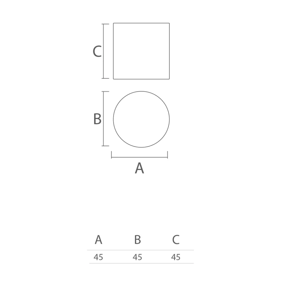 Puf de grădină cilindric din polietilenă colorată, fabricat în Italia - Viky Viadurini