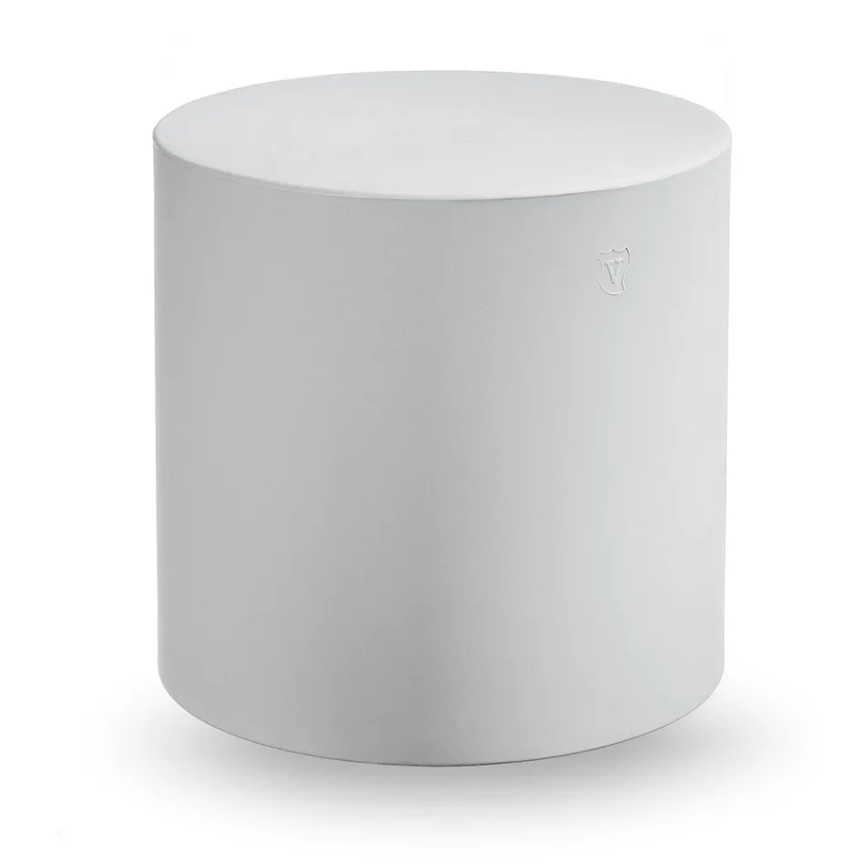 Puf de grădină cilindric din polietilenă colorată, fabricat în Italia - Viky Viadurini