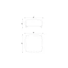 Puf de grădină căptușit și acoperit cu stofă Made in Italy - Unt Viadurini