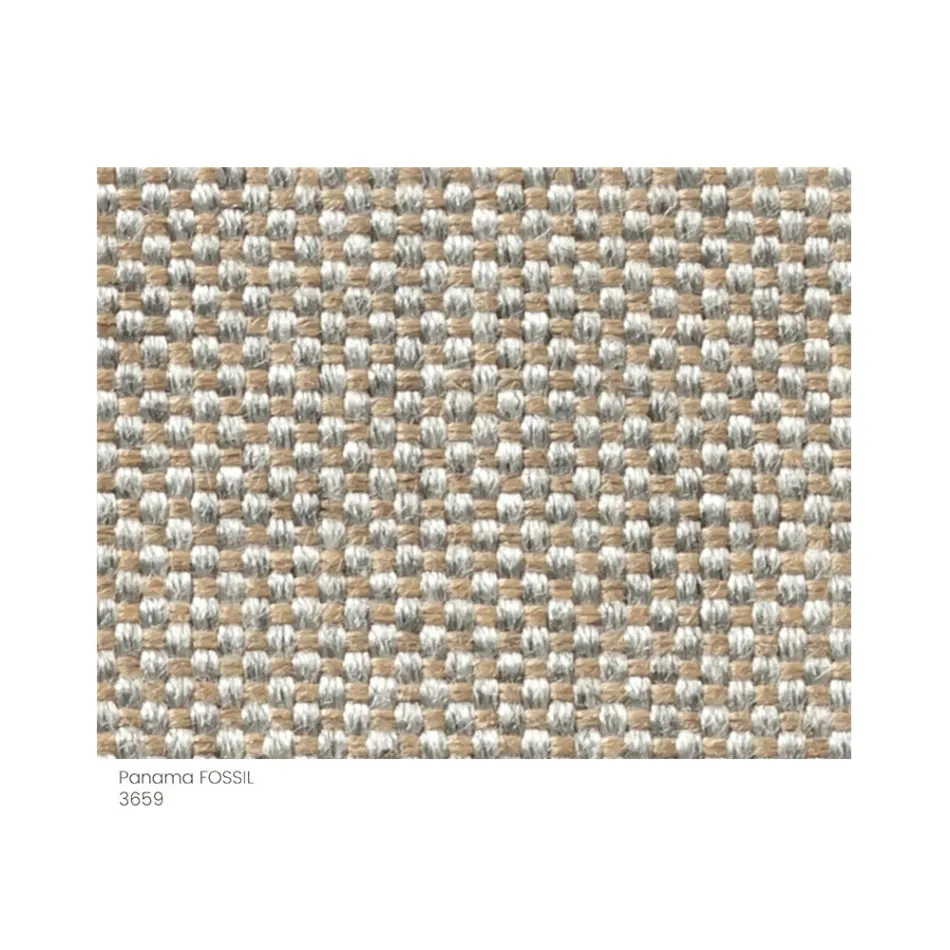 Puf de grădină căptușit și îmbrăcat în țesătură Made in Italy - Unt Viadurini