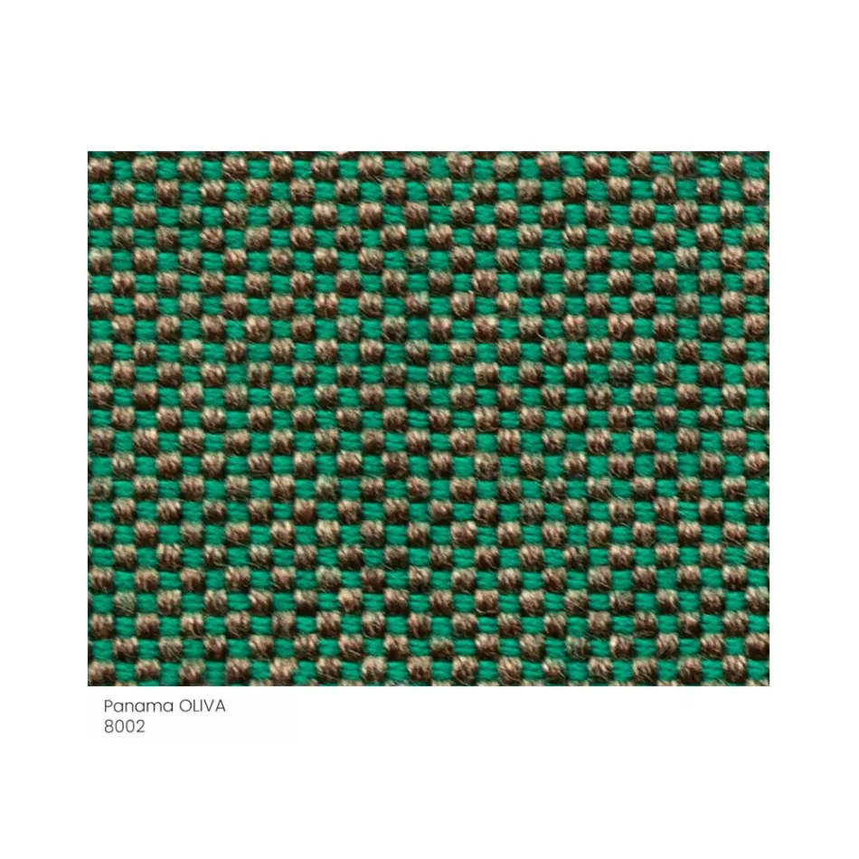 Puf de grădină căptușit și îmbrăcat în țesătură Made in Italy - Unt Viadurini