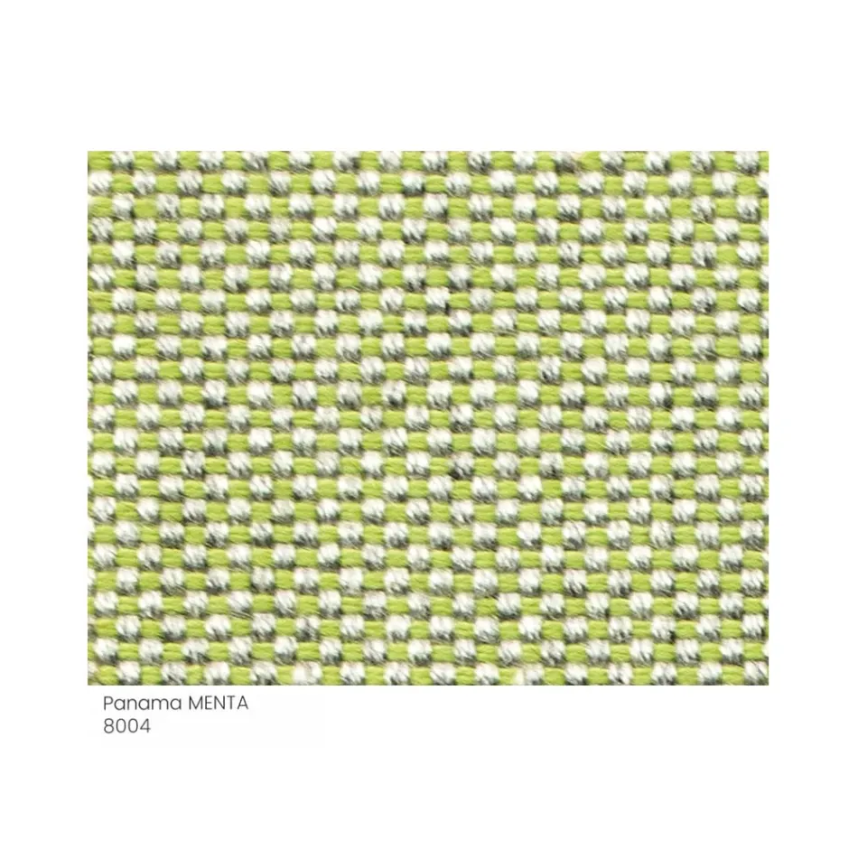 Puf de grădină căptușit și îmbrăcat în țesătură Made in Italy - Unt Viadurini