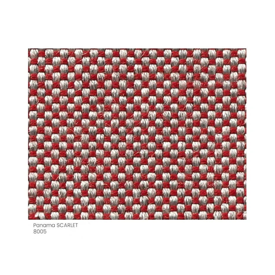 Puf de grădină din stofă cu picioare metalice Made in Italy - Unt Viadurini