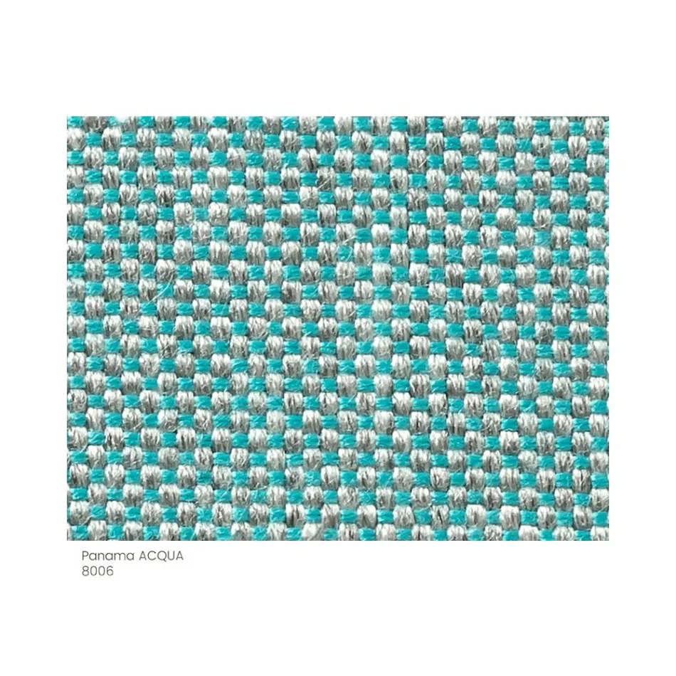 Puf de grădină din stofă cu picioare metalice Made in Italy - Unt Viadurini