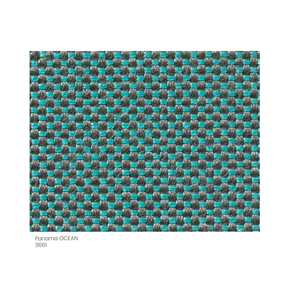 Puf de grădină din stofă cu picioare metalice Made in Italy - Unt Viadurini