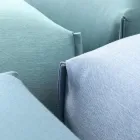 Puf de grădină din stofă cu picioare metalice Made in Italy - Unt Viadurini