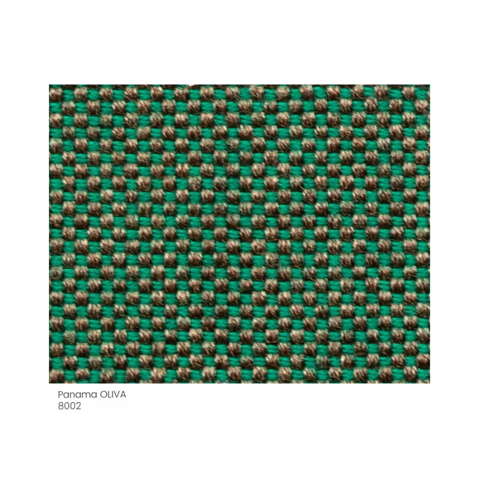 Puf de grădină din stofă cu picioare metalice Made in Italy - Unt Viadurini