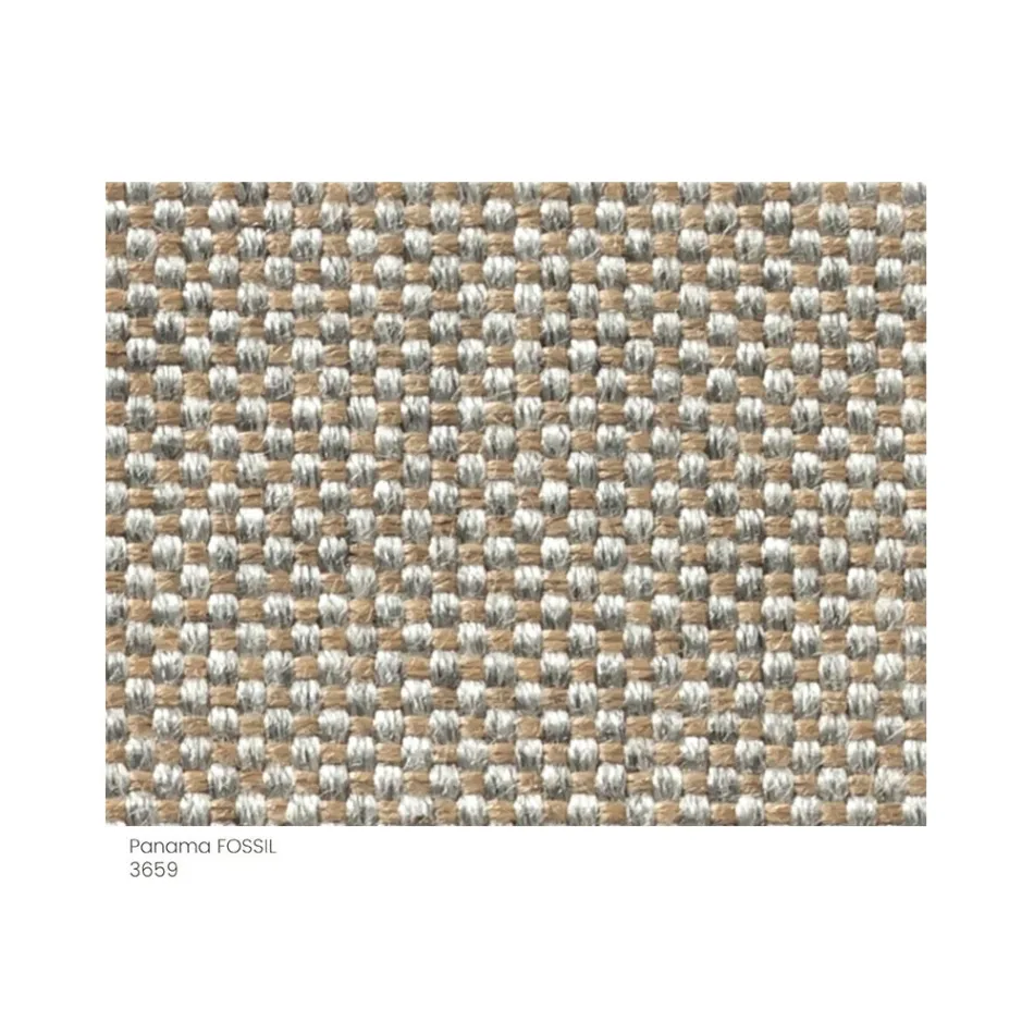 Puf de grădină din stofă cu picioare metalice Made in Italy - Unt Viadurini