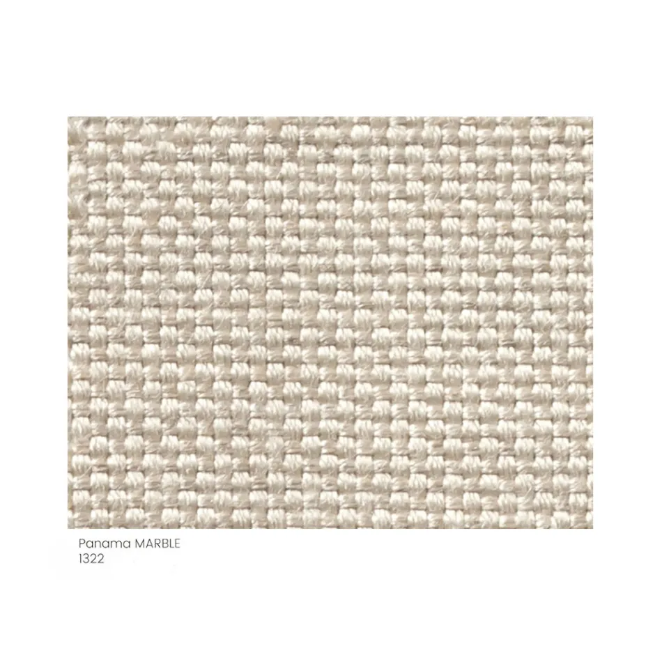 Puf de grădină din stofă cu picioare metalice Made in Italy - Unt Viadurini