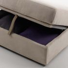 Puf de sufragerie acoperit cu material textil cu container Made in Italy - Nantes Viadurini