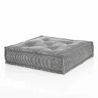 Pouf pătrat etnic în material patchwork sau catifea - fibră Viadurini