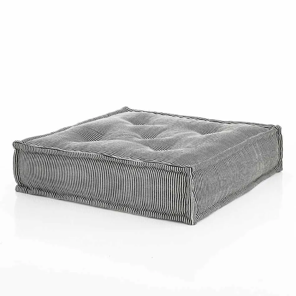 Pouf pătrat etnic în material patchwork sau catifea - fibră Viadurini