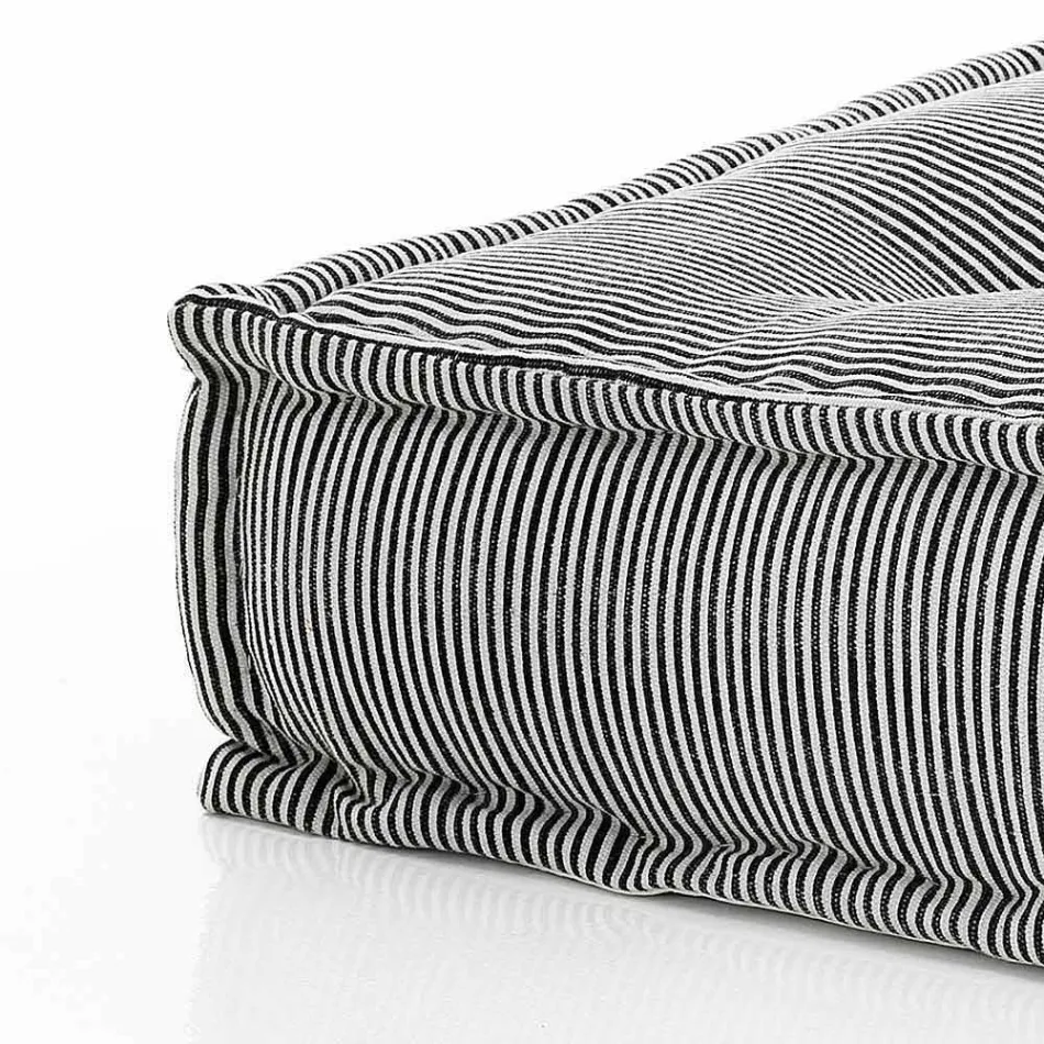 Pouf pătrat etnic în material patchwork sau catifea - fibră Viadurini