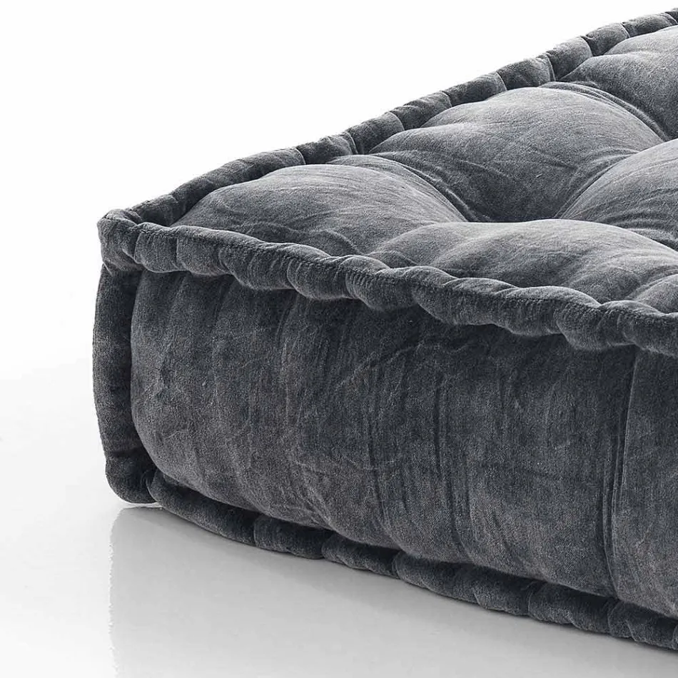 Pouf pătrat etnic în material patchwork sau catifea - fibră Viadurini