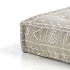 Pouf pătrat etnic în material patchwork sau catifea - fibră Viadurini