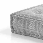Pouf pătrat etnic în material patchwork sau catifea - fibră Viadurini