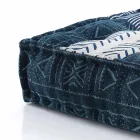 Pouf pătrat etnic în material patchwork sau catifea - fibră Viadurini