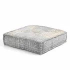 Pouf pătrat etnic în material patchwork sau catifea - fibră Viadurini