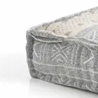 Pouf pătrat etnic în material patchwork sau catifea - fibră Viadurini