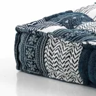 Pouf pătrat etnic în material patchwork sau catifea - fibră Viadurini