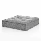 Pouf pătrat etnic în material patchwork sau catifea - fibră Viadurini