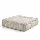 Pouf pătrat etnic în material patchwork sau catifea - fibră Viadurini
