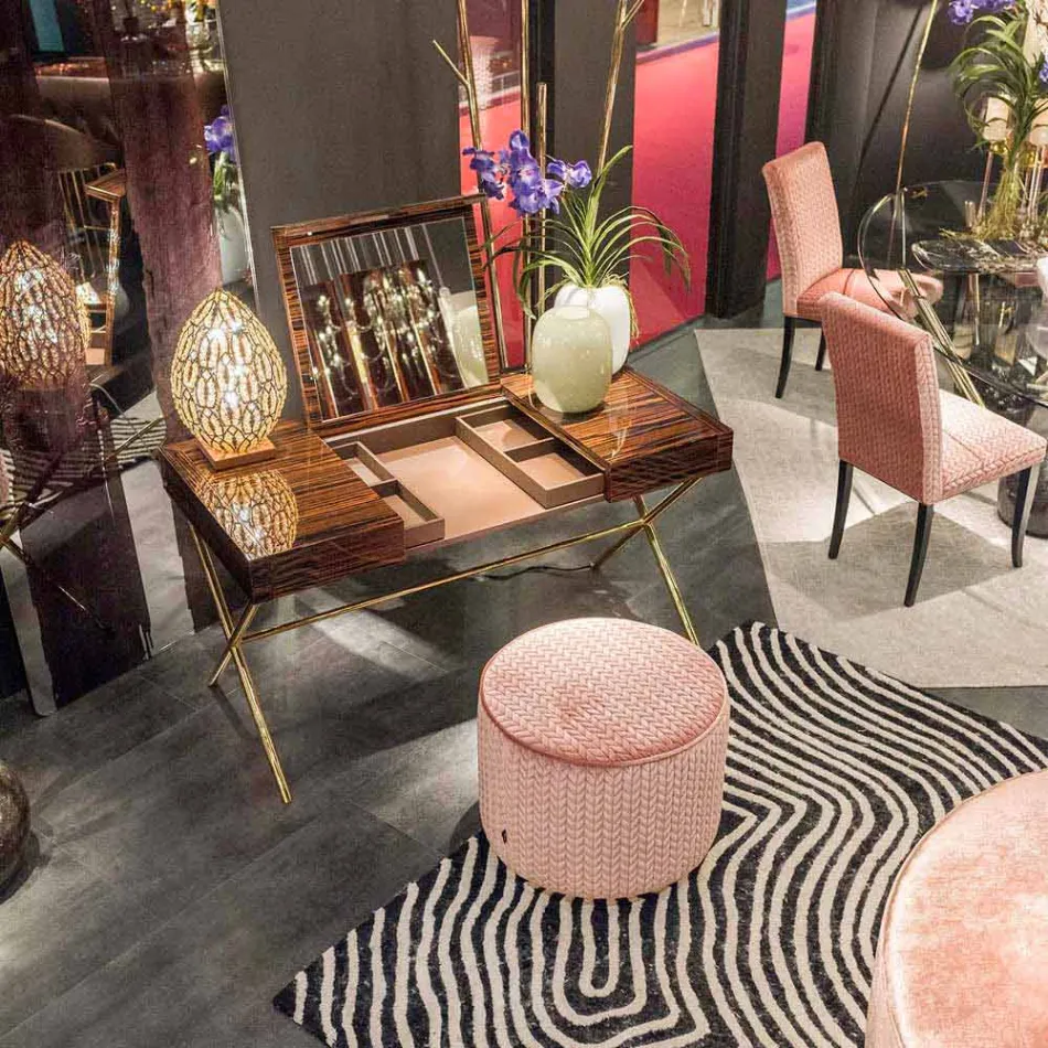 Design pouf tesatura Belle 1 Viadurini