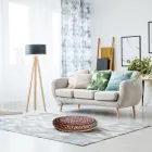 Pouf din iută și polistiren de 2 dimensiuni diferite - rugină Viadurini