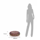 Pouf din iută și polistiren de 2 dimensiuni diferite - rugină Viadurini