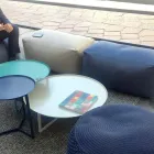 Pouf otoman dreptunghiular moale pentru utilizare în interior și exterior din țesătură - Naemi Viadurini